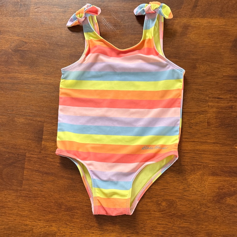 Eddie Bauer Rainbow Stripe Baby Bathing Suit